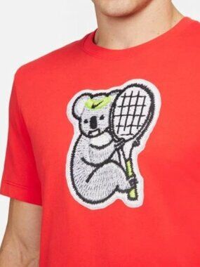 Nike Men's Dri-Fit Tennis top Hyperlocal Melbourne Koala Red